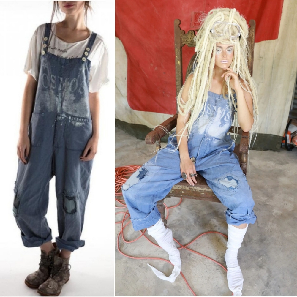 Magnolia Pearl Cosmos overalls blue os rare overall pant pants jumpsuit romper